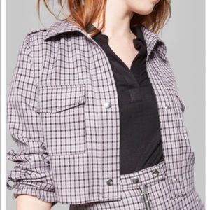 Plaid Shirt Cropped Jacket